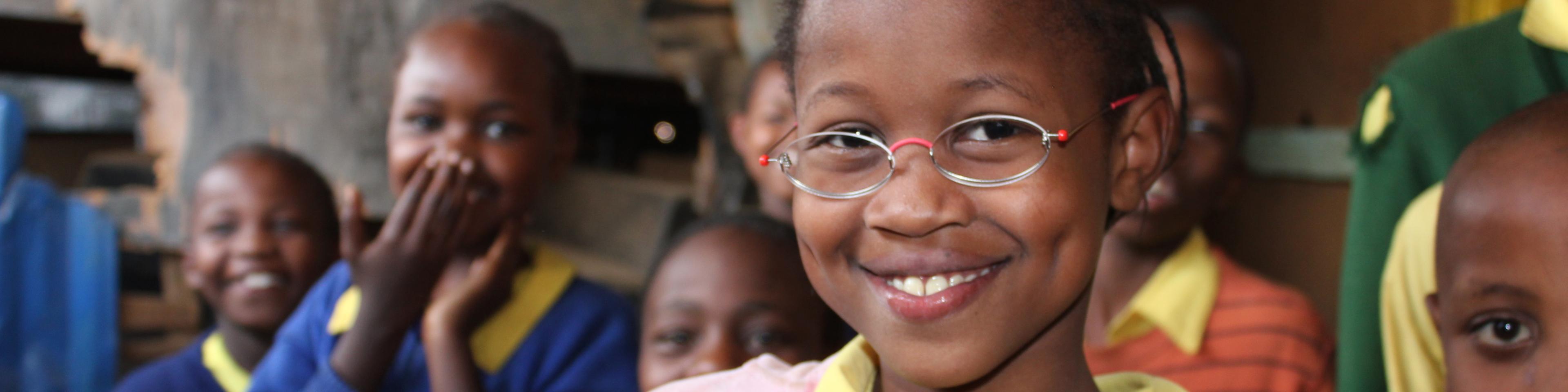Schoolgirl in Kenya wears OneDollarGlasses