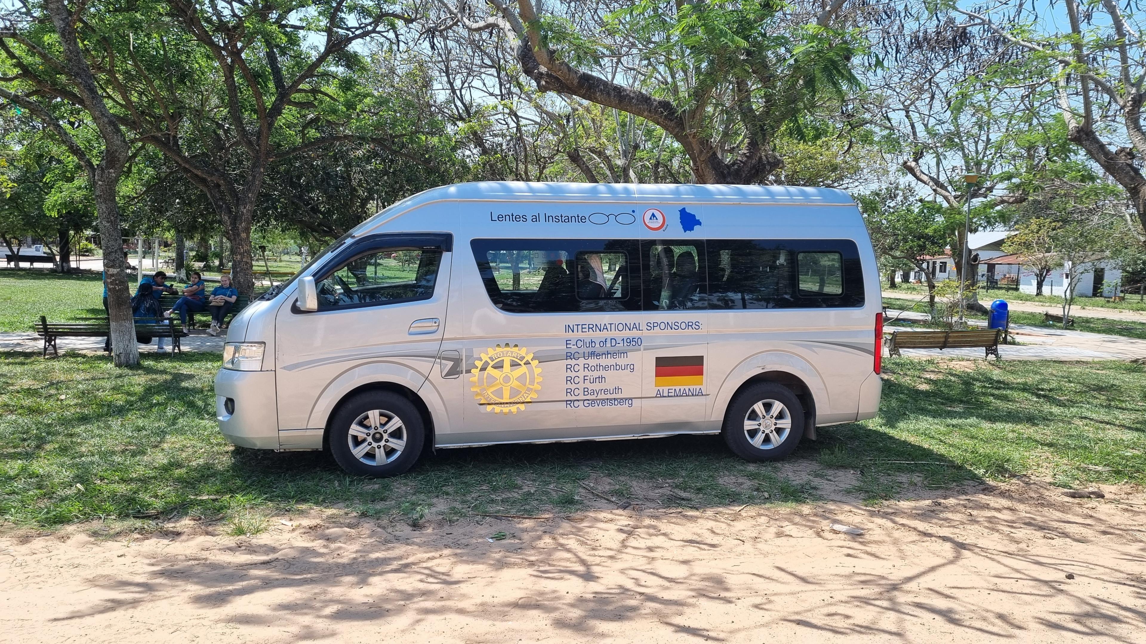 Minibus for mobile eye camps