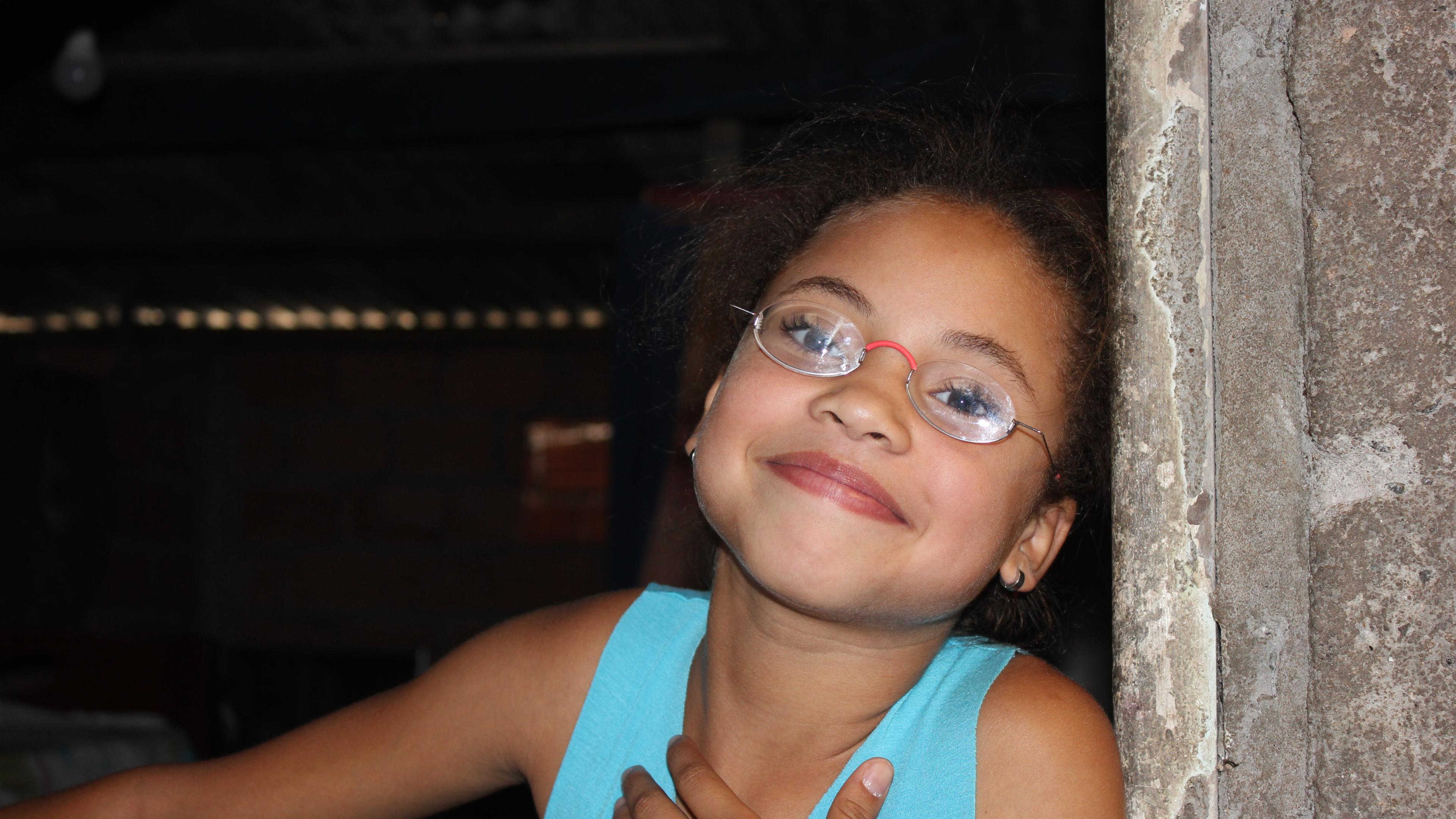Young girl from Brazil with OneDollarGlasses