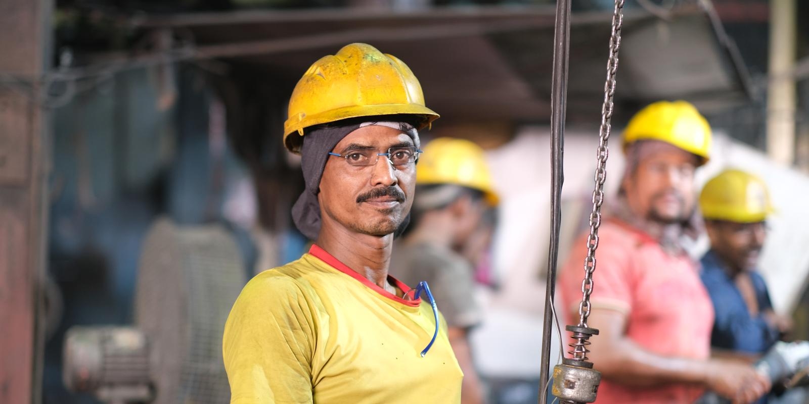 Stahlarbeiter in Kalkutta