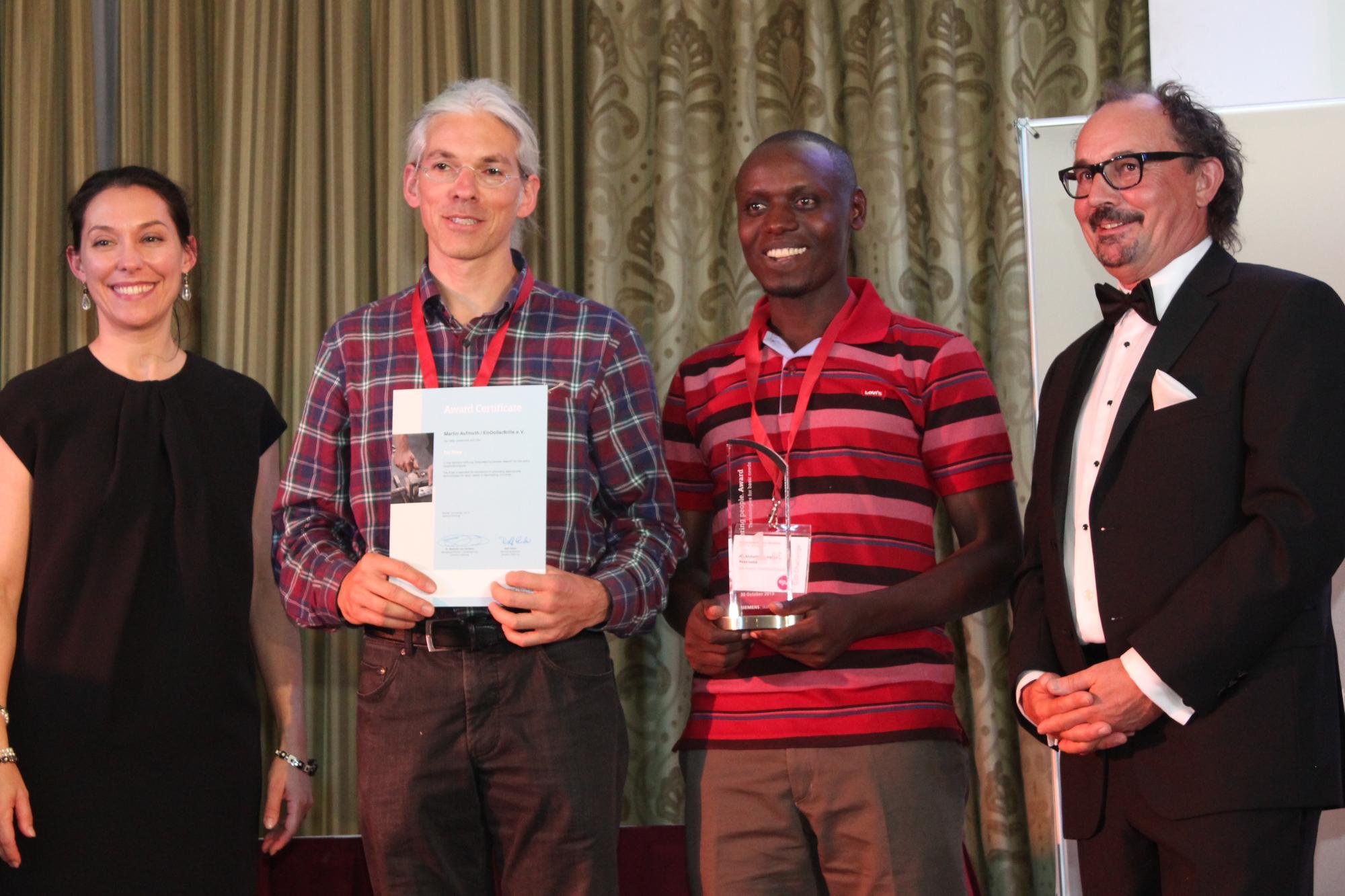 Martin Aufmuth in Kenya at the award ceremony